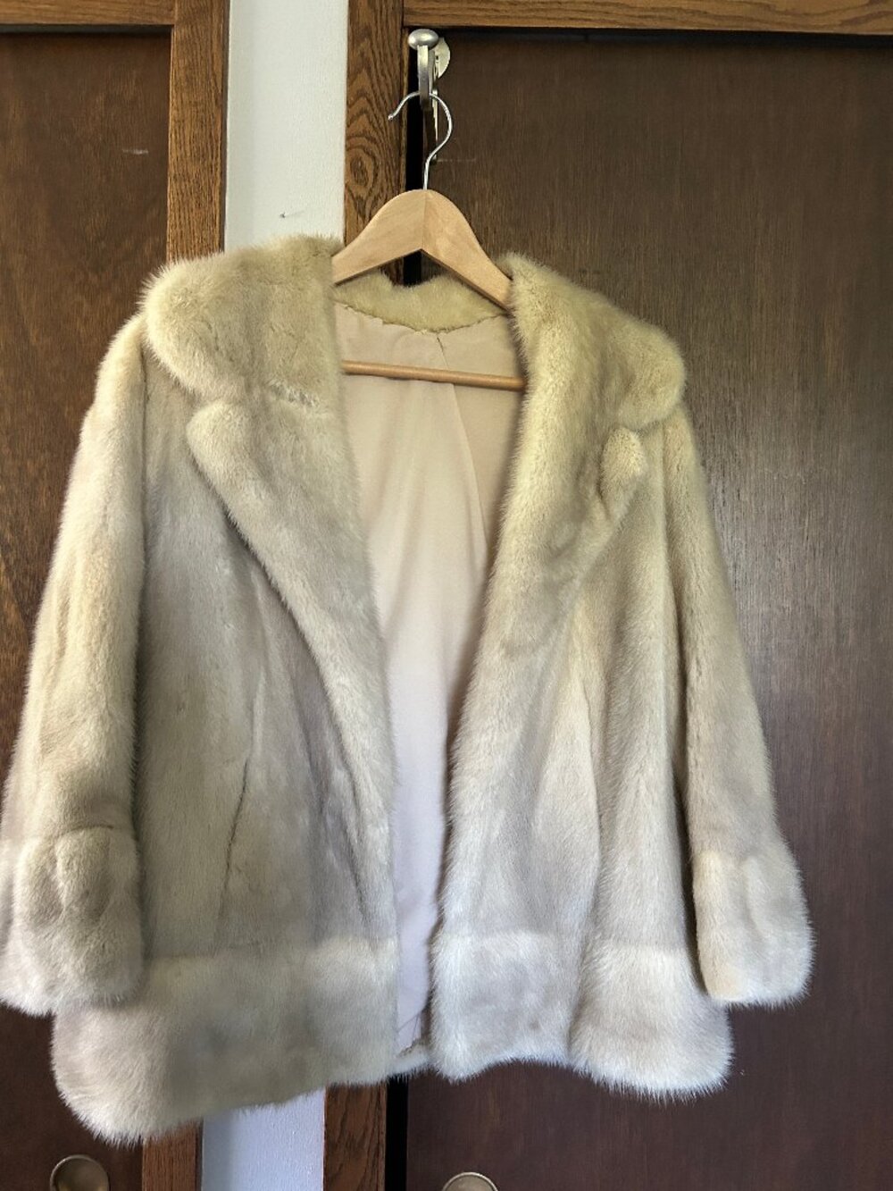 Light Fur Mink Jacket Coat